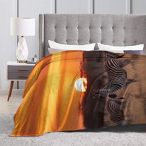 Couverture en micro-polaire zèbre pour lit et canapé - 5