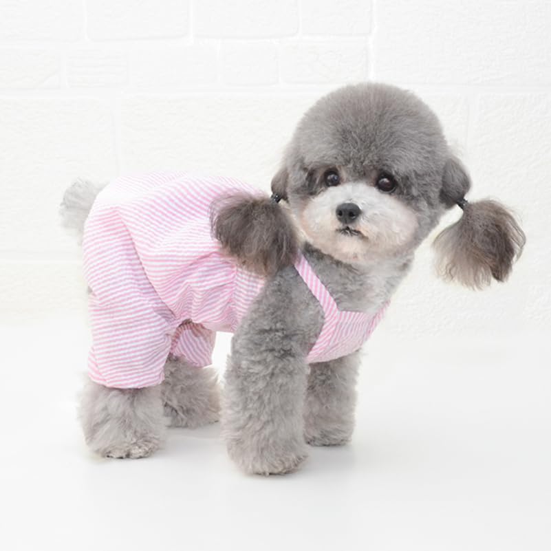 balacoo Watermelon Stripe Dog Sling Pants Comfortable Sleeveless Pet Costume for Small Medium Dogs Puppy Photo Party Outfit