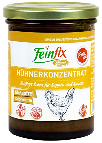 Feinfix Hühnerkonzentrat 420g für 10 Liter Hühner-Fond | für Suppe und Sauce | Huhn Fond Konzentrat Frei von | Glutenfrei | Kalorienarm | Laktosefrei | Ohne Hefeextrakt | 7A-Y9LY-KPOQ Cover