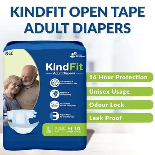 Image of Tape Diapers - Large 20 Pcs 16-Hr Leakproof Odour Lock