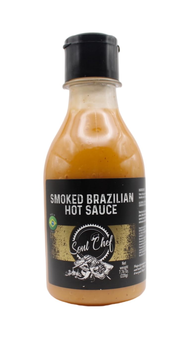 Soul Chef Smoked Hot Sauce - Molho de Pimenta Defumado - Imported from Brazil - Delicious Flavor - Ideal On BBQ Steaks, Burgers, Pork, Fish, Chicken,