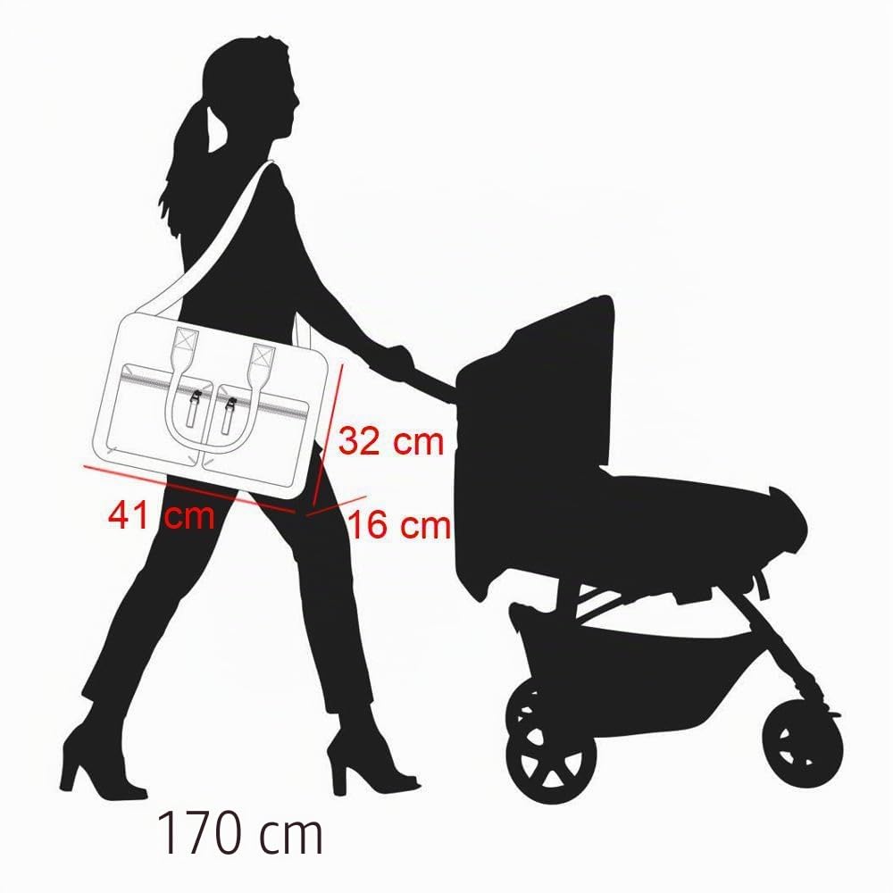Vadobag Bolsa cambiadora grande para bebé con alfombrilla cambiadora Winnie the Pooh, gris