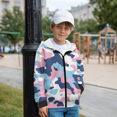 Boys Zip Up Fleece Hoodie Lightweight Fall Jacket Casual Long Sleeve Hooded Sweatshirt Teens Youth Trendy Clothes2