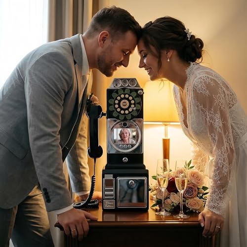 Image of Video & Audio Guest Book Wedding Phone Guestbook Creative Easy to Use & Fun Engagements Anniversaries Baby Showers Graduation (Black)