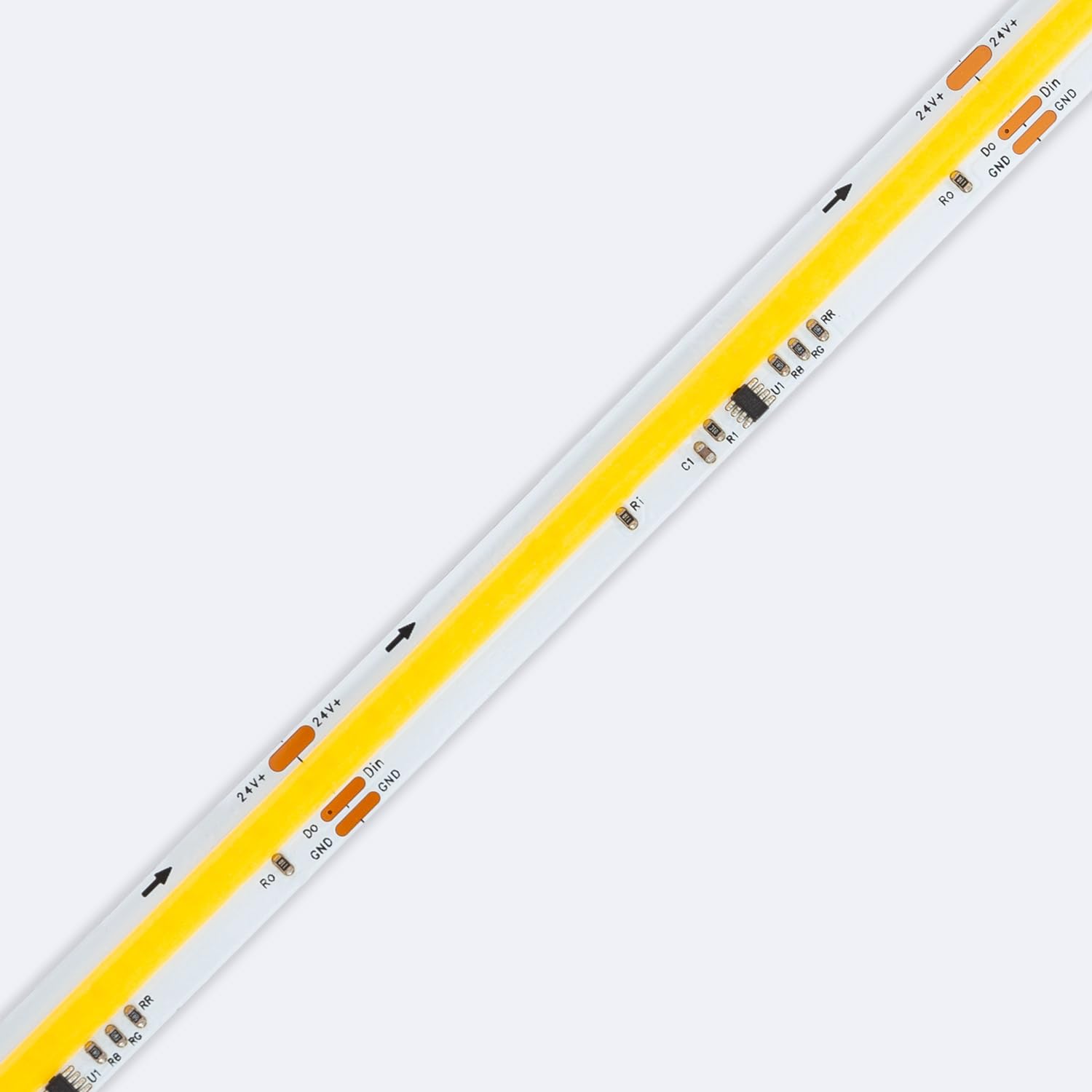 LEDKIA Striscia LED Digitale SPI 24V COB 360 LED/m 5 m Larghezza 10 mm Tagl