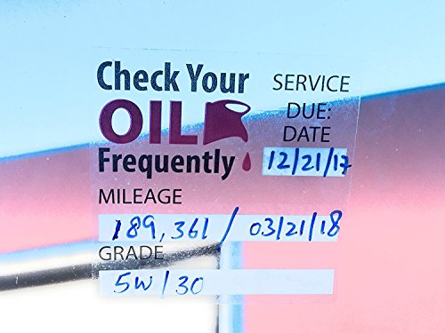 Parts Flix OCS-1000 Clear Premium Quality Oil Change Stickers Static Cling, 1000 Pack - Thumbnail 2