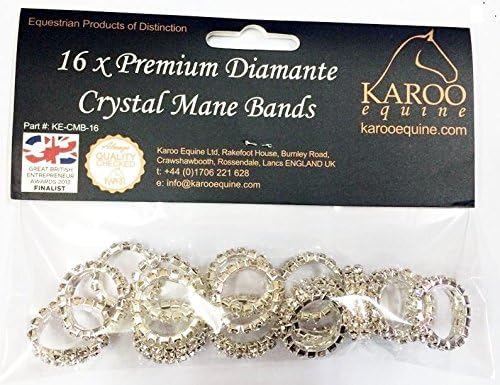 Karoo EquineCrystal Plaiting Bands Silver/Clear Crystals