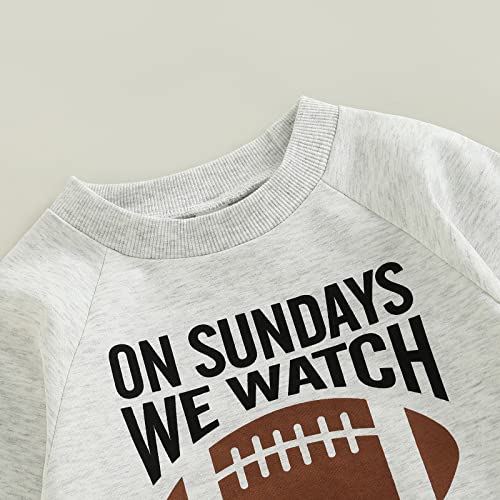On Sundays We Watch Footabll With Daddy and Mommy Jumpsuit Baby boy Girl Long Sleeve Romper Palysuit Football Outfits4