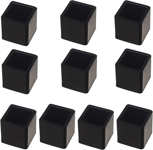 Miniatura 1 de Yinpecly 12 piezas de 0.79 x 0.79 pulgadas de plástico para pies cuadrados, protector de suelo deslizante para muebles, reduce el ruido, evita