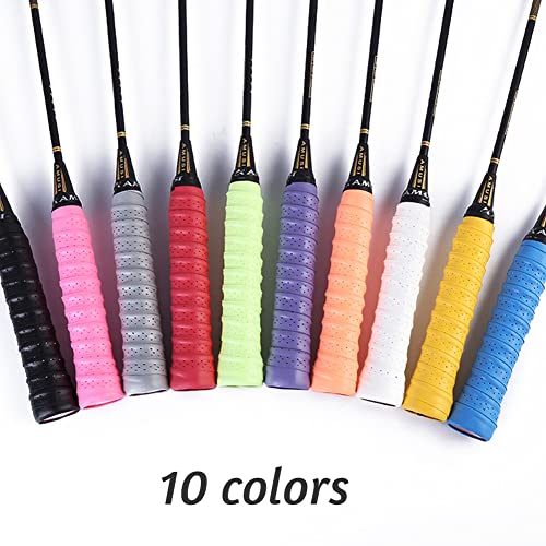Dearlives Tennis Racket Grip Tape,Badminton Grip Tape With Anti Slip Perforated Super Absorbent Pu Racquet Handle Grip,Pro Overgrip #TOP4