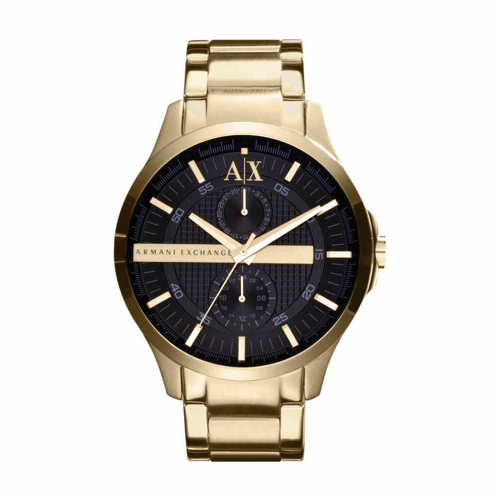Armani Exchange Orologio per uomo, Movimento al quarzo multifunzione e cassa da 44 mm con cinturino in acciaio