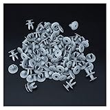 Paketliste: 100 x Fastener FUBANGBM 50Pcs Auto Fasteners Zierblende Futter Clips Grau Kunststoff Retainer Rievts Fit for VW Volkswagen T4 T5 Transporter Eurovan