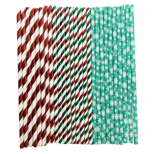 MAGICLULU 150 pitillos de papel desechables navideños biodegradables miniatura 1