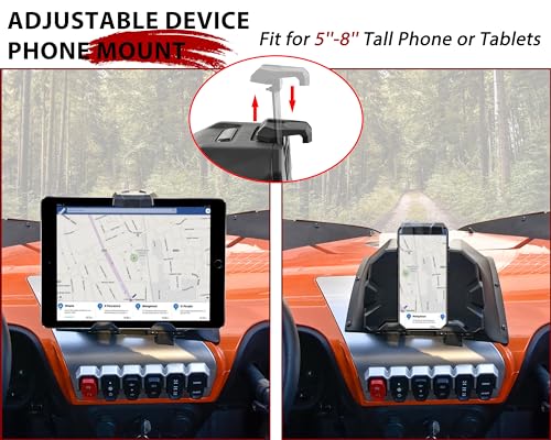 Image of UTVXPERT Adjustable Electronic Device Tablet Phone Holder GPS Navigator Bracket Phone Mount with Storage Box for CFMOTO ZForce 950 Sport /HO /EX 2020-2024 Accessories