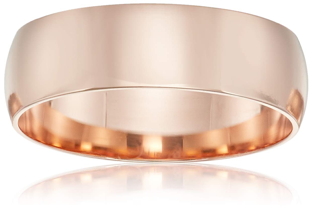 Decadence 14K Yellow, White, Rose Gold 5mm Polished Plain Wedding Band