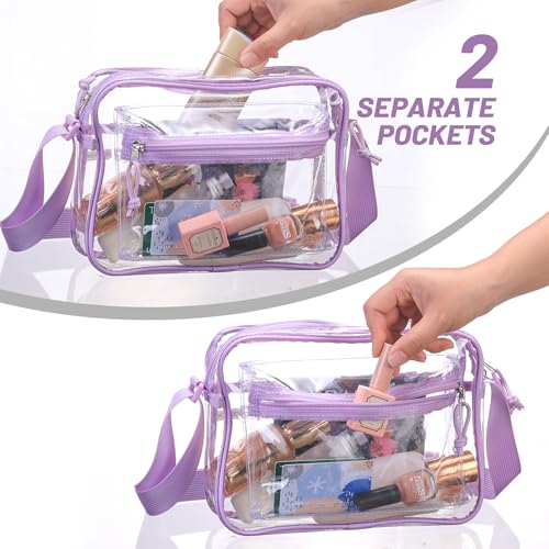 Clear messenger shoulder bag plastic womens crossbody stadium transparent purse work concerts see through4