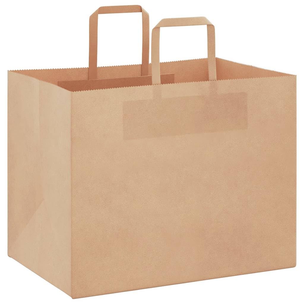MBDRKVGF Sacchetti di carta, 250 pezzi, marrone, 32 x 22 x 24 cm, con