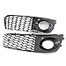 Tidyard Cornice fendinebbia, Fendinebbia a Rete Esagonale a Nido d'Ape Fendinebbia Aperta Vent Griglia di Ricambio per Audi A4 B8 RS4 Style 09-12