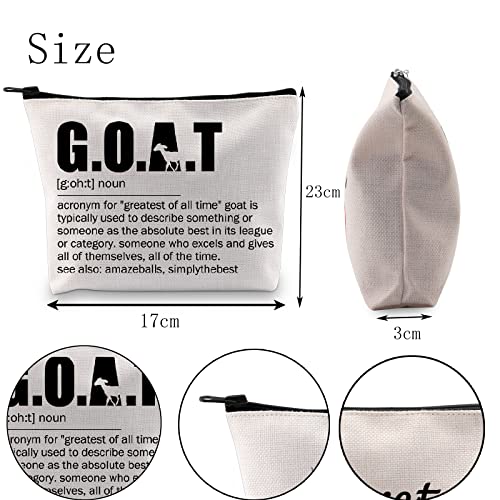 POFULL Special Person Gifts G.O.A.T Greatest Of All Time Cosmetic Bag Goat Inspirational Gift (G.O.A.T Cosmetic Bag)2