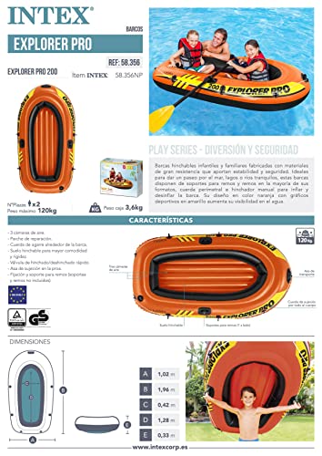 Explorer Pro 200 Intex bateau pour initier les enfants à la rame - 6