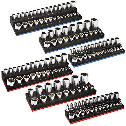 Socket Organizer Set, 6-Pack Socket Holder (Eva Foam) for 1/2'', ...