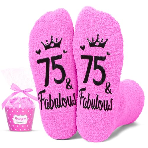 HAPPYPOP 75th Birthday Gifts for Women - Socks for 75 Year Old Middle Aged Woman, 1950...