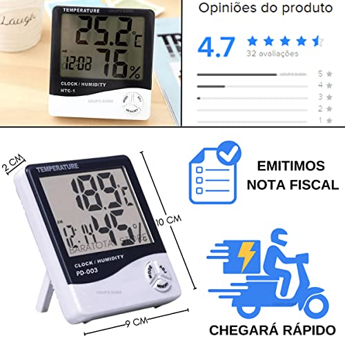 Higrômetro Termometro De Ambiente Umidade Digital Termômetro Termo-Higrômetro Temperatura Medidor De