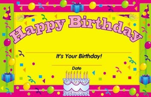 Eureka Happy Birthday Set of 36 Recognition Awards