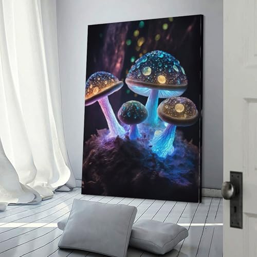 Champignon magique cosmique décoration moderne durable contre posters papier
