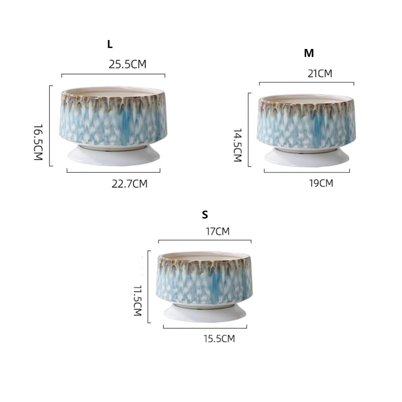 macetas para plantas Doniczka ceramiczna do roślin doniczkowych, płytka okrągła doniczka na sukulenty z otworami drenażowymi, zdejmowana podstawa(Duży)