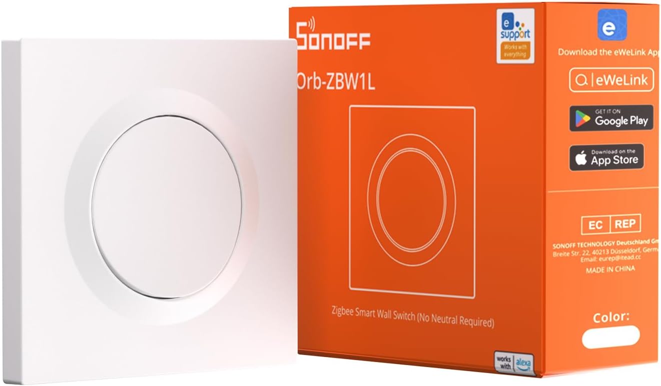 SONOFF Orb-ZBW1L: Interruptor Zigbee 3.0 sin neutro para 6A
