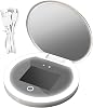 UV Camera for Sunscreen Test | Vanity Mirror - UV Camera Smart Foldable n with Dimmable LED Lights Two-Sided 2X Magnifying for Car Vanity Travel Home