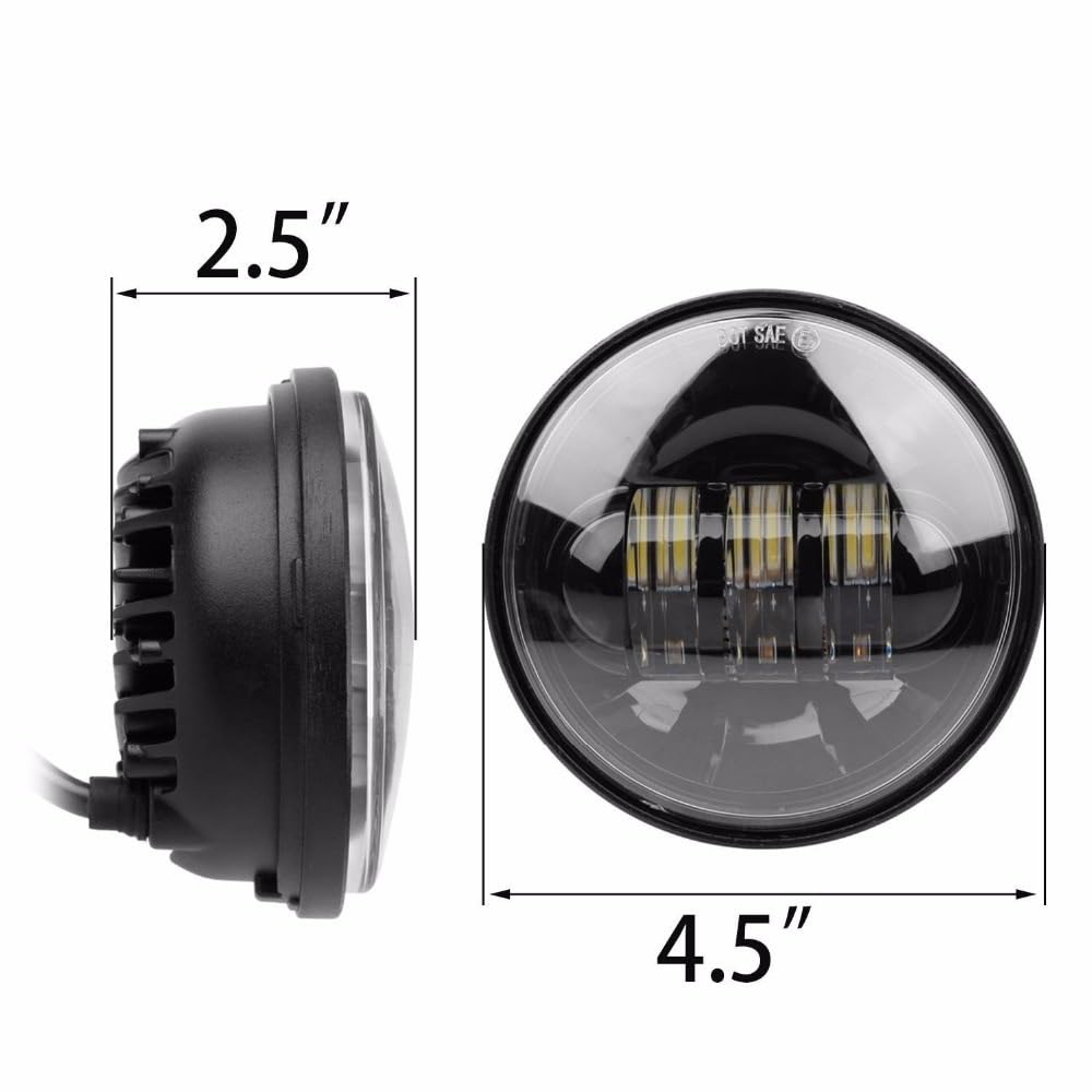 Faro Moto Fendinebbia Ausiliaria A LED Per Moto Da 4-1/2 "con Alloggiamento Da 4,5" Per Electra Per Glide Per Bad Boy LED Fendinebbia