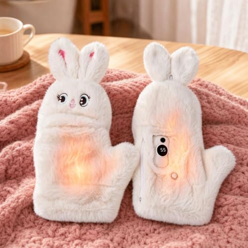 Cute Wire Less Heated Gloves for Women Electric Hand Warmers Outdoor Indoor | 3 Heat Settings, Soft Rechar/Geable Warm Gloves For Ski Snowboard Cycling Running Winter, Christmas Birthday Gifts For Girls - image 1
