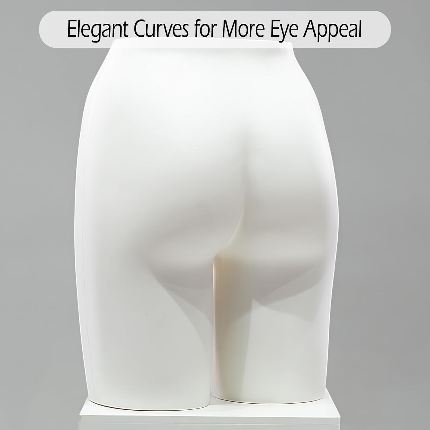 Matte White Mannequin Torso, Half Body Dress Form for Bra Display, Lingerie Mannequin for Photography, Modern Display Dummy for Retail Store (Matt White,Men's Hip)