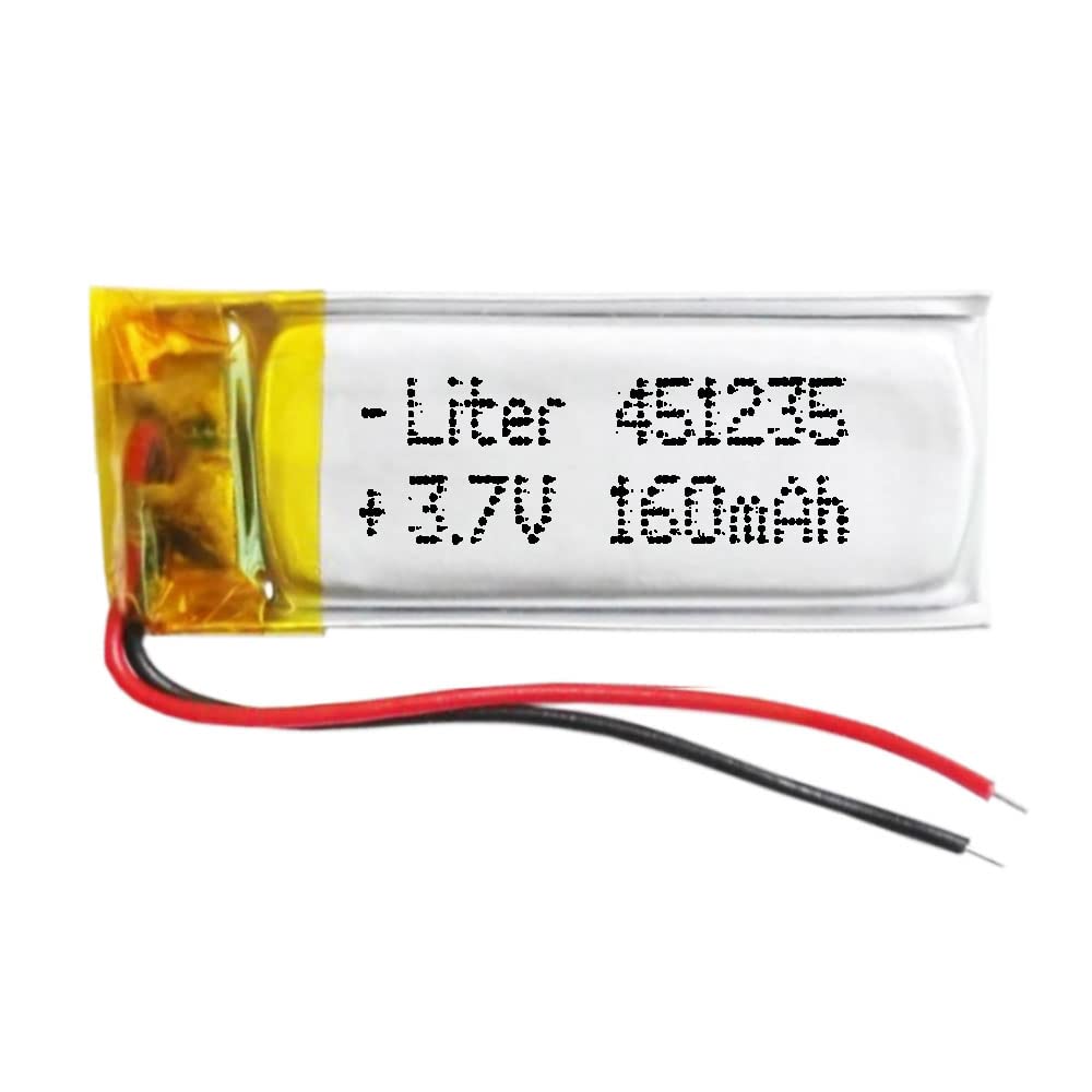 Batería 501035 LiPo 3.7V 130mAh 0.481Wh 1S 5C Liter Energy Battery para Electrónica Recargable teléfono portátil vídeo smartwatch Reloj GPS - No Apta para Radio Control 35x10x5mm (130mAh|501035) — view 13
