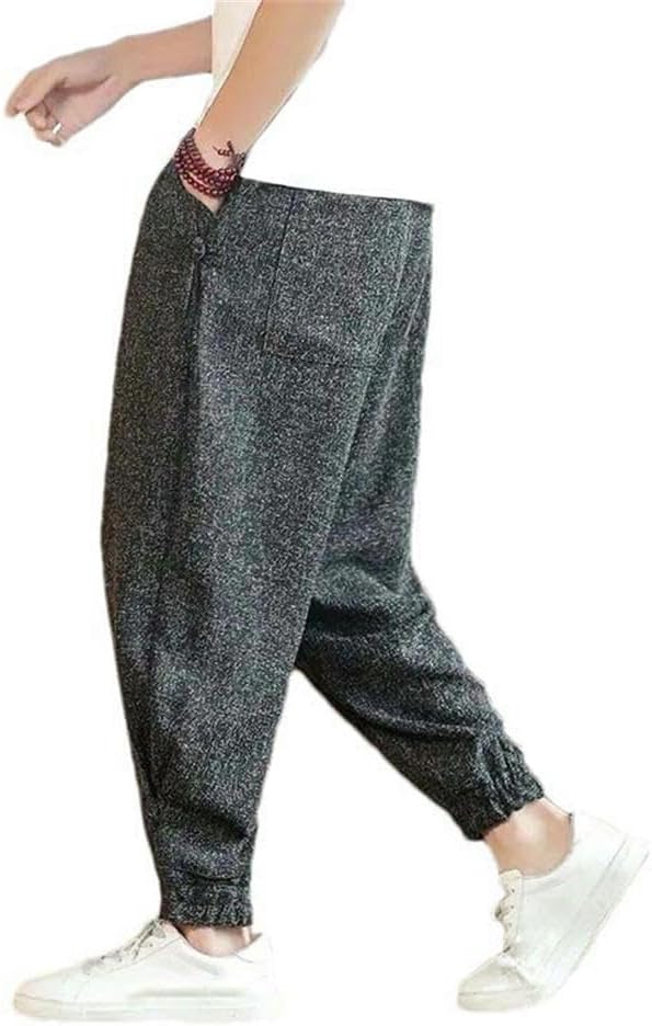 Chinese Style Men's Casual Pants Male Cotton Bloomers Street Clothing Spring and Summer Harem Casual Pants
