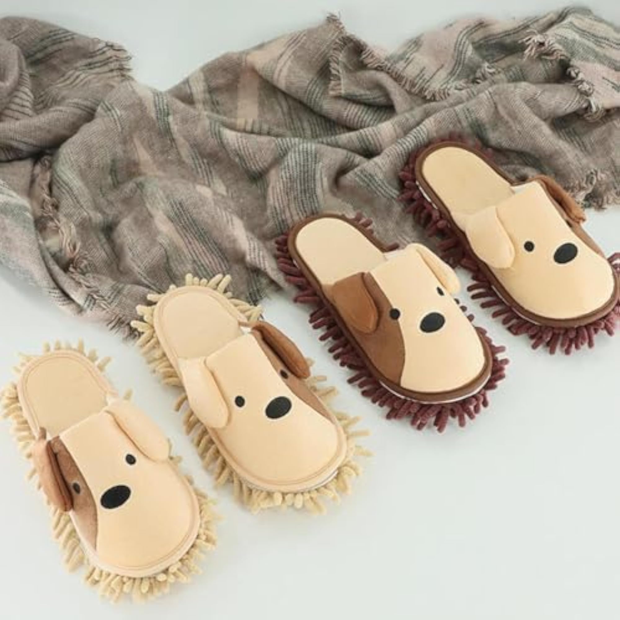 Comfortable Chenille Mop Slippers for Home Cleaning