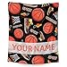 Custom Basketball Blankets with Name - Soft Warm Blanket Throw for Girls, Boys - 50