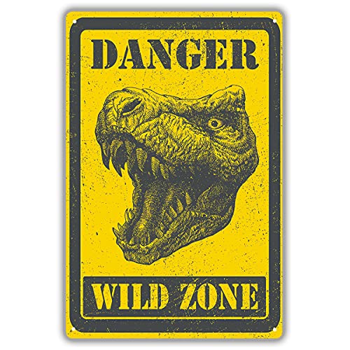 Lustiges Warnschild aus Metall, "Danger..Wild Zone", 20,3 x 30,5 cm Cover
