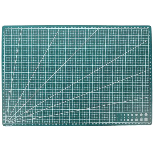 DOITOOL Tapis de Découpe Double Face Format A3 en Pp Vert Antidérapant pour Loisirs Créatifs et Bricolage, Plaque de Gravure Professionnelle Légère et Résistante, Outil Polyvalent