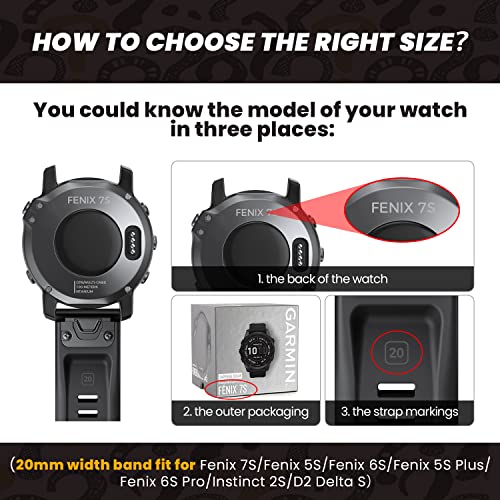 Notocity For Fenix 7S Band 20Mm Fenix 7S/6S/5S Quickfit Watch Band Fenix 5S Plus Silicone Wristband Fenix 6S Pro Sports Smartwatch Band(Sky-Blue) #TOP2