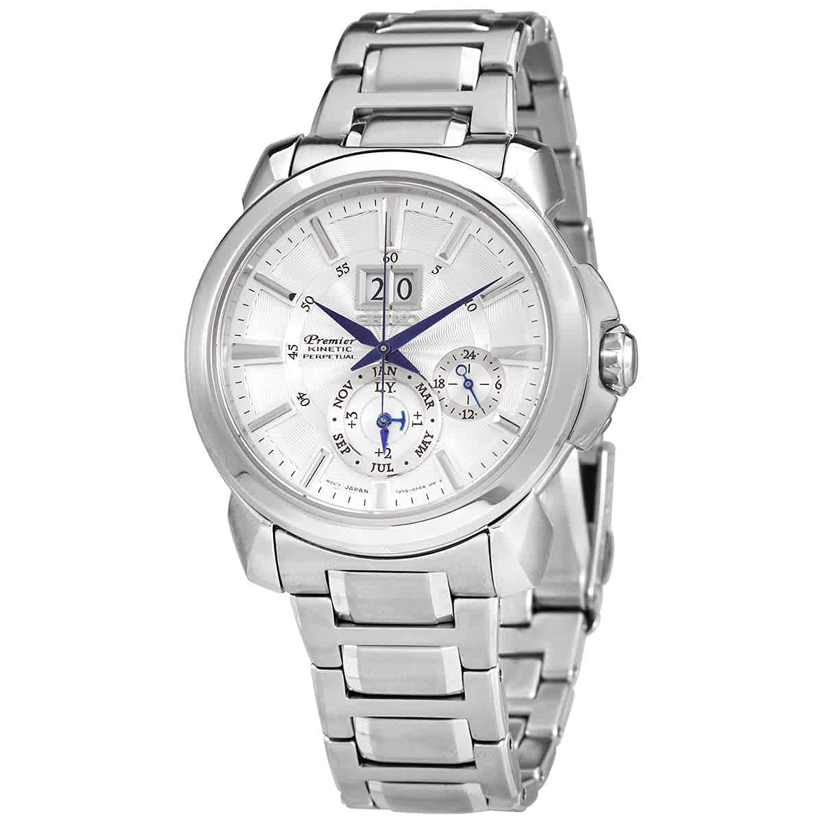 SEIKO Premier Kinetic Silver Dial Men's Watch SNP159