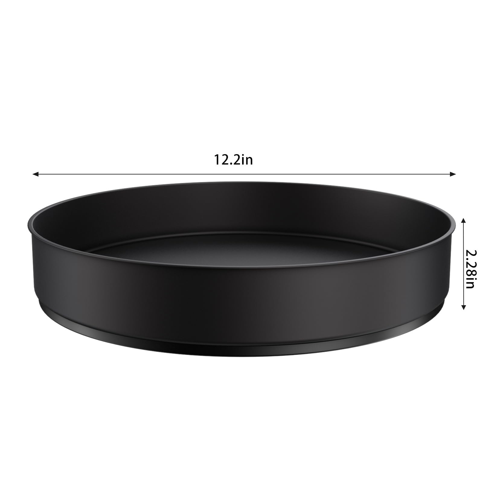 VAEHOLD Lazy Susan Edelstahl-Gewürzregal, Drehteller für Speisekammerschrank, dekorative Tabletts, Aufbewahrungsbehälter, Organizer für Küchenschrank, Snacks, Badezimmer (30,5 cm)