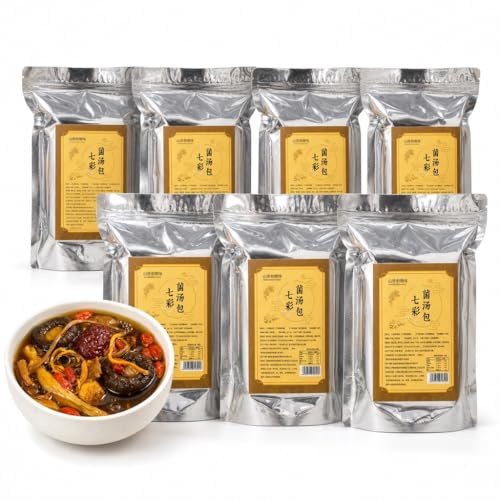 Soupe aux champignons sauvages en assortiment de 7 variétés riches en arômes de sous-bois