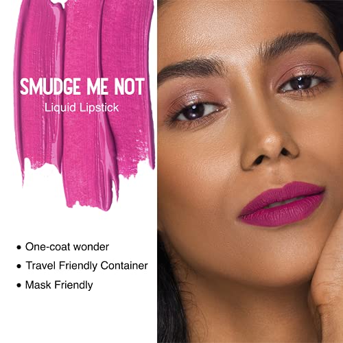 Image of SUGAR Cosmetics Smudge Me Not Liquid Lipstick - 40 Fuchsia Fantasia (Fuschia Plum), Pink, 4 ml