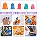 Classicseali 20pcs Finger Grips for Sorting Paper, 5 Different Sizes Colors Finger Rubber Tips Reusable with Box for Money Counting Collating Writing Sorting Paperwork Cutting Crafts