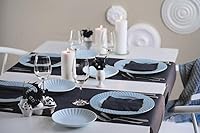 Vista 3 de Servilletas de cena negras, servilletas de papel desechables de 3 capas - para bar, cenas, bodas, cumpleaños, hechas en la UE, (125 unidades)