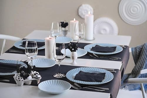 Miniatura 3 de Servilletas de cena negras, servilletas de papel desechables de 3 capas - para bar, cenas, bodas, cumpleaños, hechas en la UE, (125 unidades)