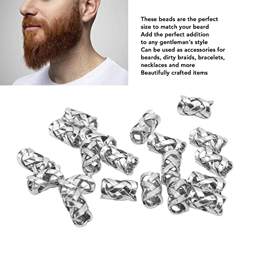 20Pcs Viking Beard Beads Alloy Viking Style Hair Beads Pretty Design Accessory for Men Women Braiding Beads for Hair Braids Viking Beads Kits - Image 3